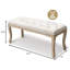 Banc rembourré en lin 43,3 po Linvella-130625065