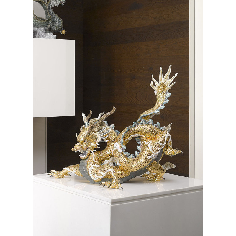 Great Dragon Sculpture, Golden Lustre