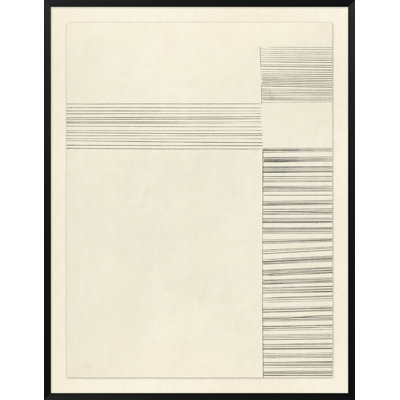 Lines and Boxes 1 Framed Drawing Print