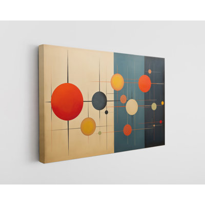 Colorful Abstract Shapes Canvas Print, Modern Wall Art Decor for Home & Office, Painting Reproduction