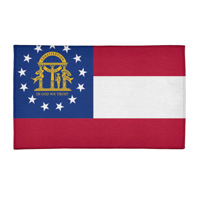 Tapis rouge/bleu zone de chenille georgia flag