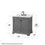 Ensemble de meuble-lavabo simple 36 "avec miroir Deborah-23113214-80209501