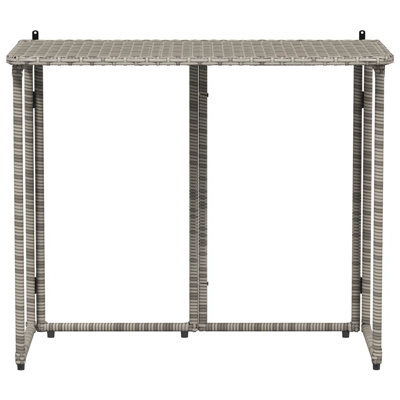 Folding Garden Table 90X51x75 Cm Poly Rattan