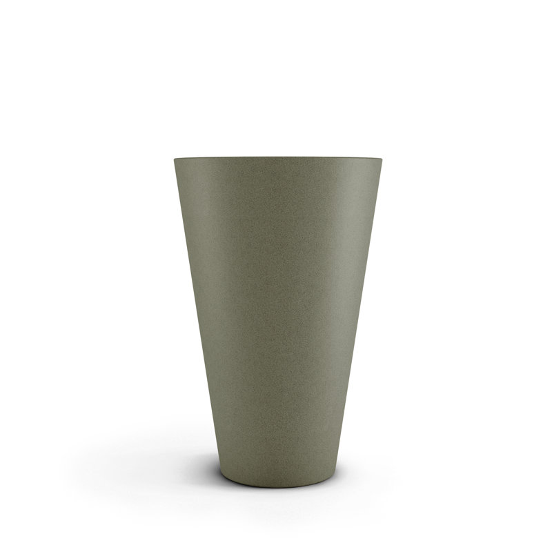 Cone Concrete Planter, French Gray, 36" H x 24" W x 24" D