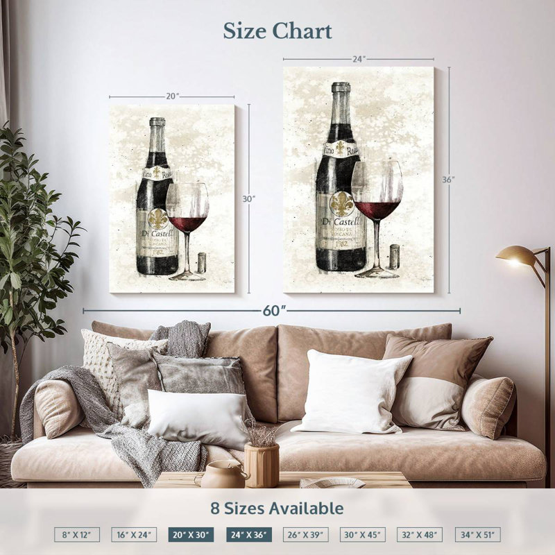 Yarlin Pencil Wine I, 36" H x 24" W