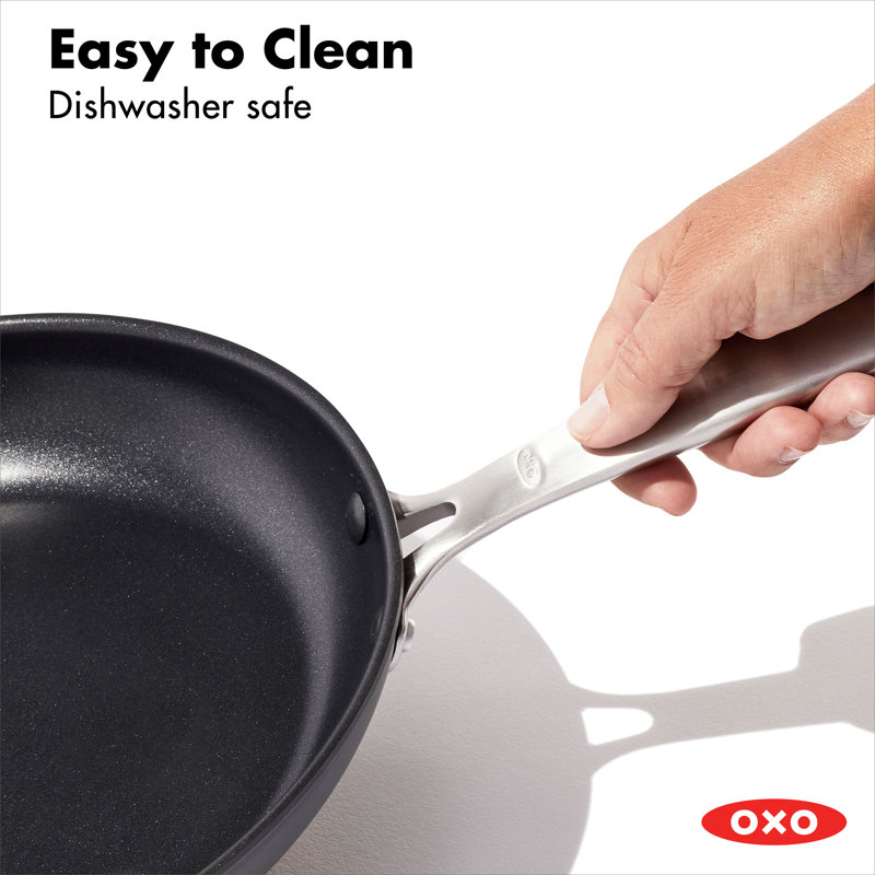OXO Good Grips Pro 10" Frying Pan Skillet, 3-Layered German Engineered Nonstick Coating, 10.6" Diameter