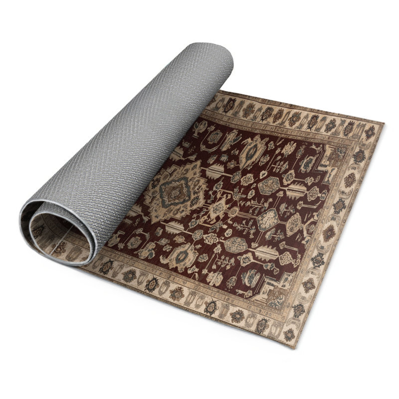 Tapis turc intérieur et extérieur brun, Rectangulaire 2 pi x 3 pi