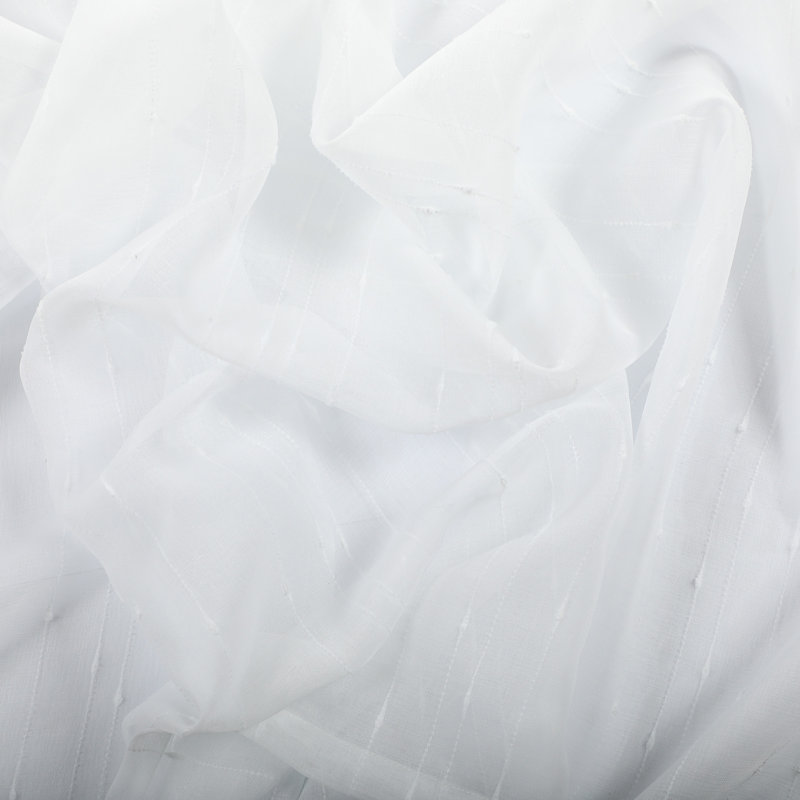 Paire de rideaux semi-transparents avec passe-tringle Aristteles, Blanc
