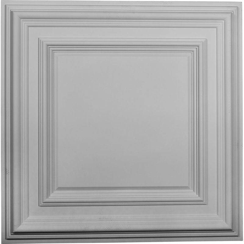 23.75 in. L x 23.75 in. W Polyurethane Glue Up Ceiling Tile Ceiling Tile In