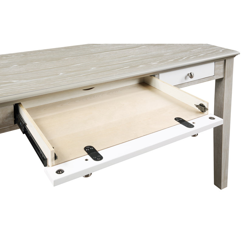 Samul Writing Desk, Gray Oak/White
