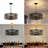 20 Inch Black Chandelier, 5-light Farmhouse Chandelier