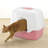 Plastic Enclosed Litter Box with Scoop-64157753