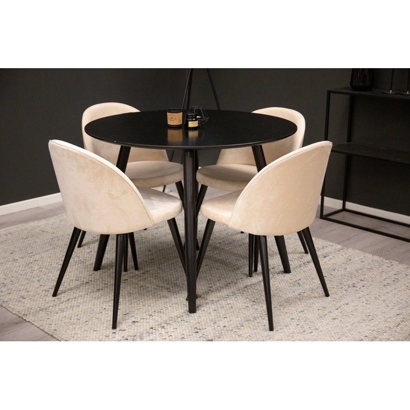 Micheal 4 - Person Dining Set, Cream