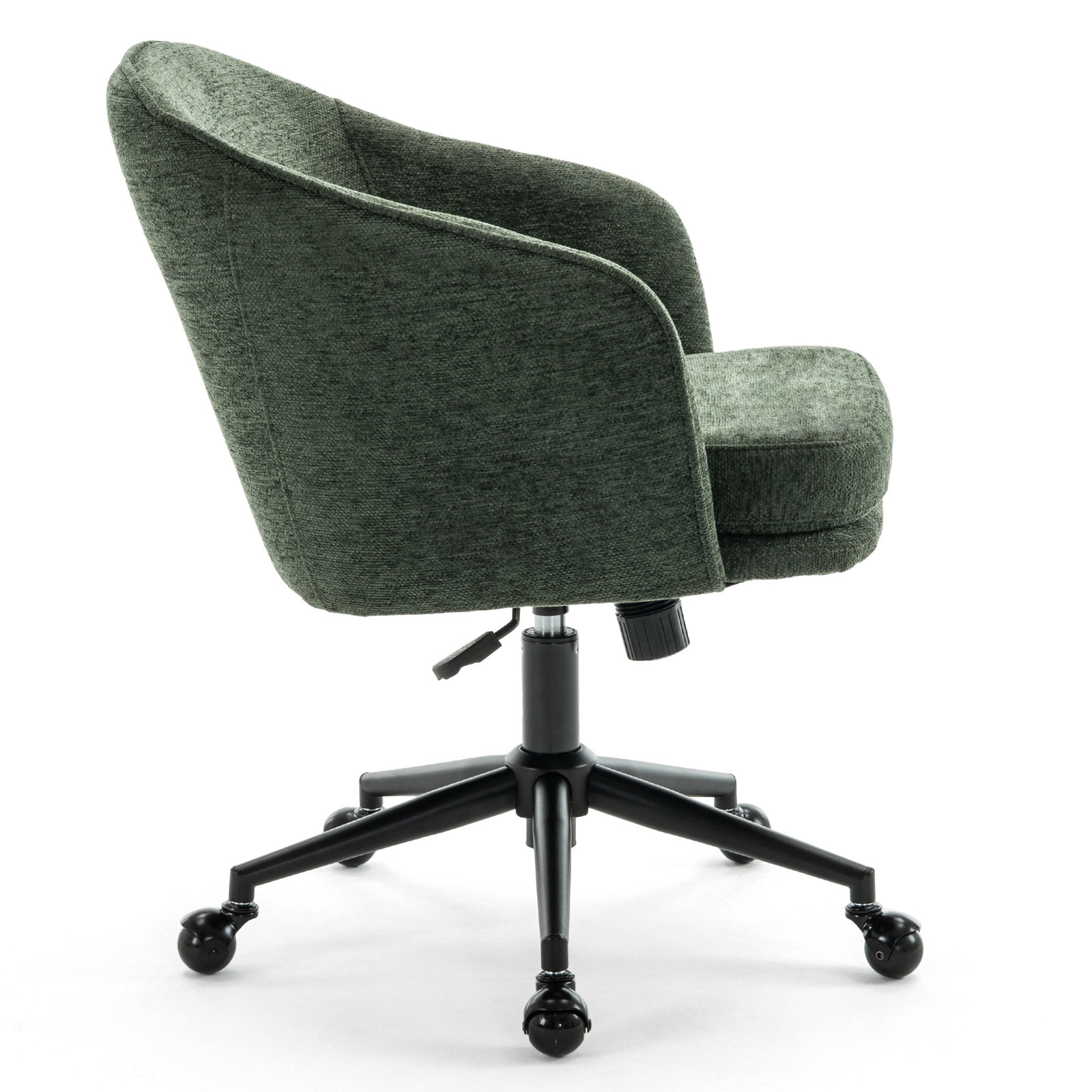 Toscani Swivel Office Chair, Green Chenille