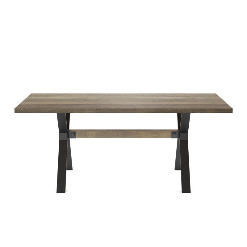 Yugo Rectangular 72'' L x 38'' W Solid Wood Dining Table, Light Brown
