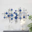 Décoration murale bleue géométrique 39 "x 1" x 23 "