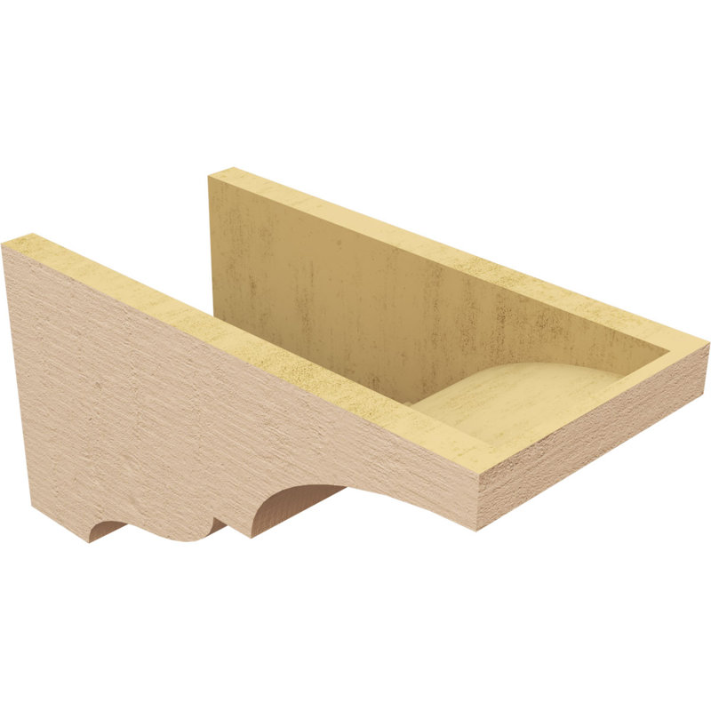 Bois de cèdre brut Asheboro, grain de bois TimberThane Corbel, apprêté brun clair, H 8 po x l 8 po x P 16 po