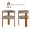Mamanbai 17.7" Seat Height Modern 3-Leg Chenille Dining Chair with Walnut Frame & Wraparound Back-1443654256-1443654258