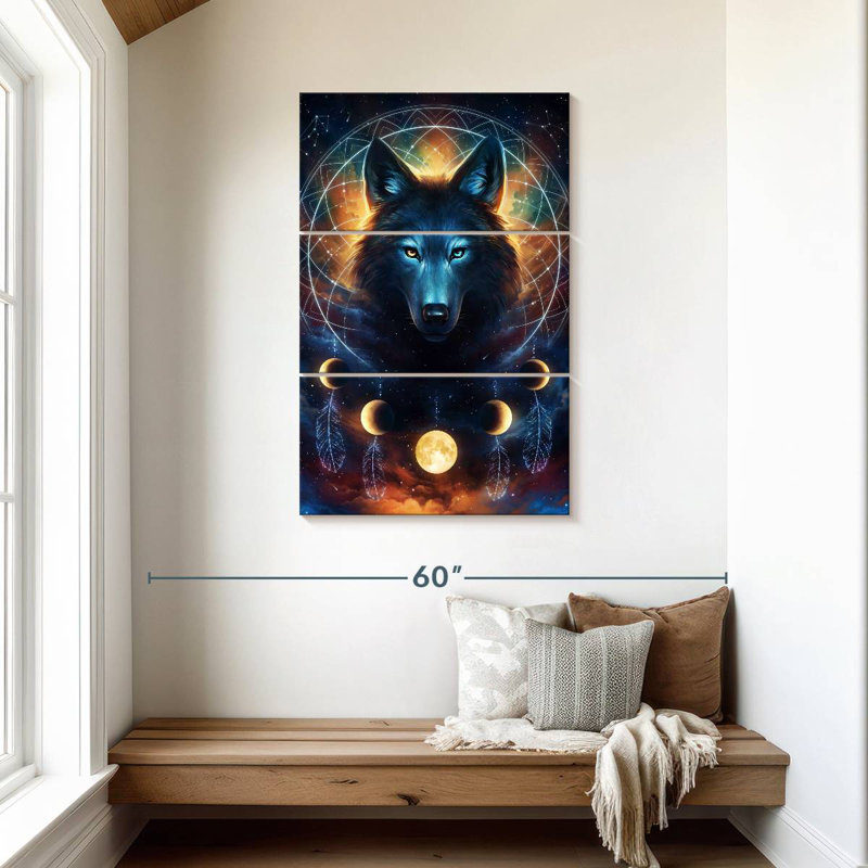 Brampt Dreamcatcher Wolf, 45" H x 28" W