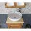 Slimline Compact 515mm Free-standing Cloakroom Vanity Unit-127380321-127380320