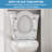 Round Toilet Seat, Soft Close Toilet Seat, Quick Release Hinges,One Button for Easy Cleaning, Slow Close Plastic Toilet Seats and Cover,Easy Installation Never Loosen Hinge White Toilet Lid