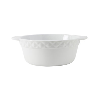 Tuxton DISPLAYTUX Round Ceramic 2 Piece Casserole Dishes Bakeware Set