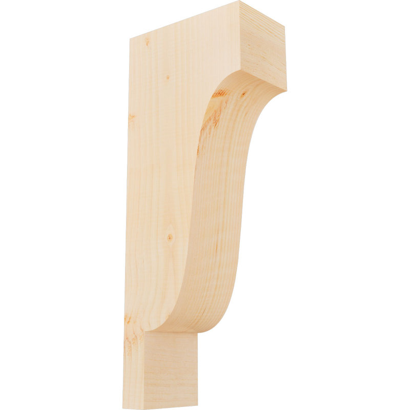 Sapin Douglas, Corbeau lisse Newport, H 26 po x l 5,5 po x P 10 po, Sapin de Douglas, Lisse