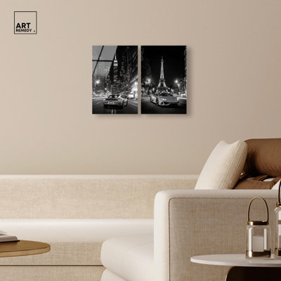 Nightly Visit Set Acrylic Print Fashion Wall Decor Set by Art Remedy, Ready to Hang, 20 x 30