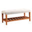 Banc en tissu et finition chêne Charla-1488441034