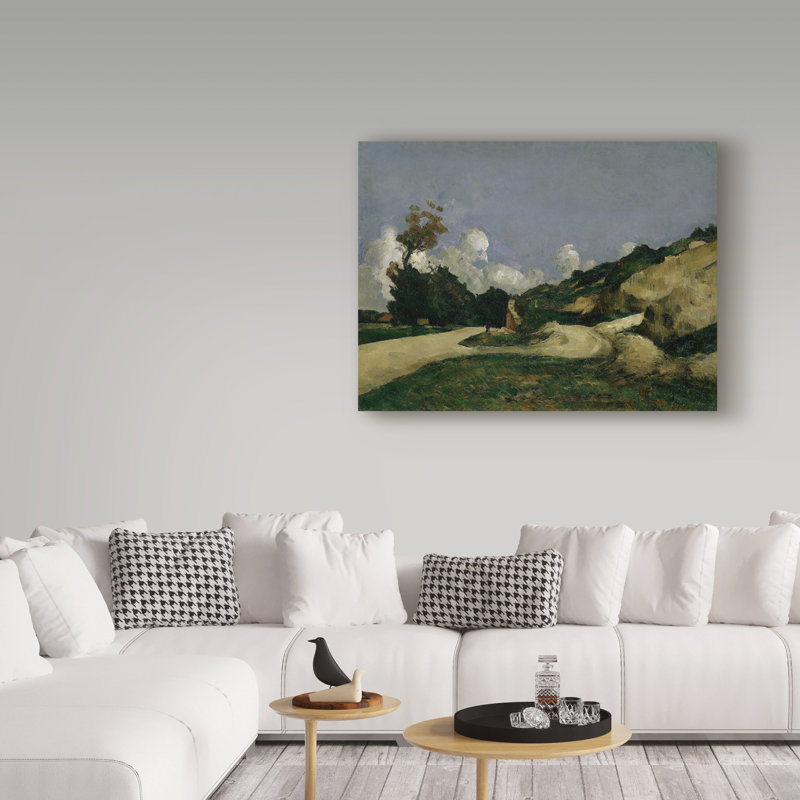 « the country road » par l’huile, reproduction d’art sur toile tendue Paul Cezanne, H 18 po x l 24 po x P 2 po