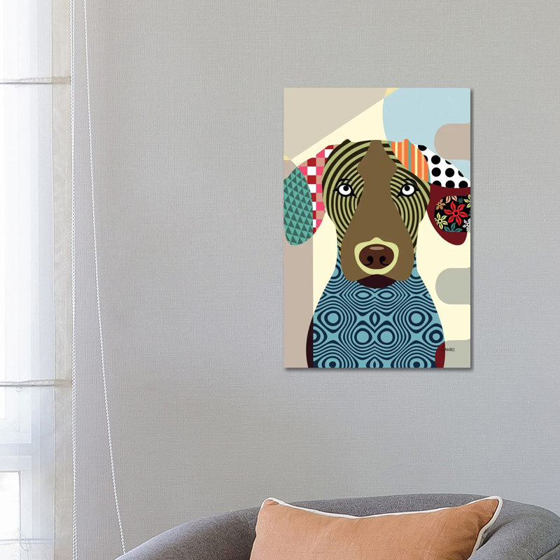 "Vizsla" par Lanre Studio, impression sur toile tendue, H 26 po x l 18 po x 1,5 po