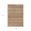 Tapis intérieur lavable rayé en terre cuite et rouille 5 pi x 8 pi