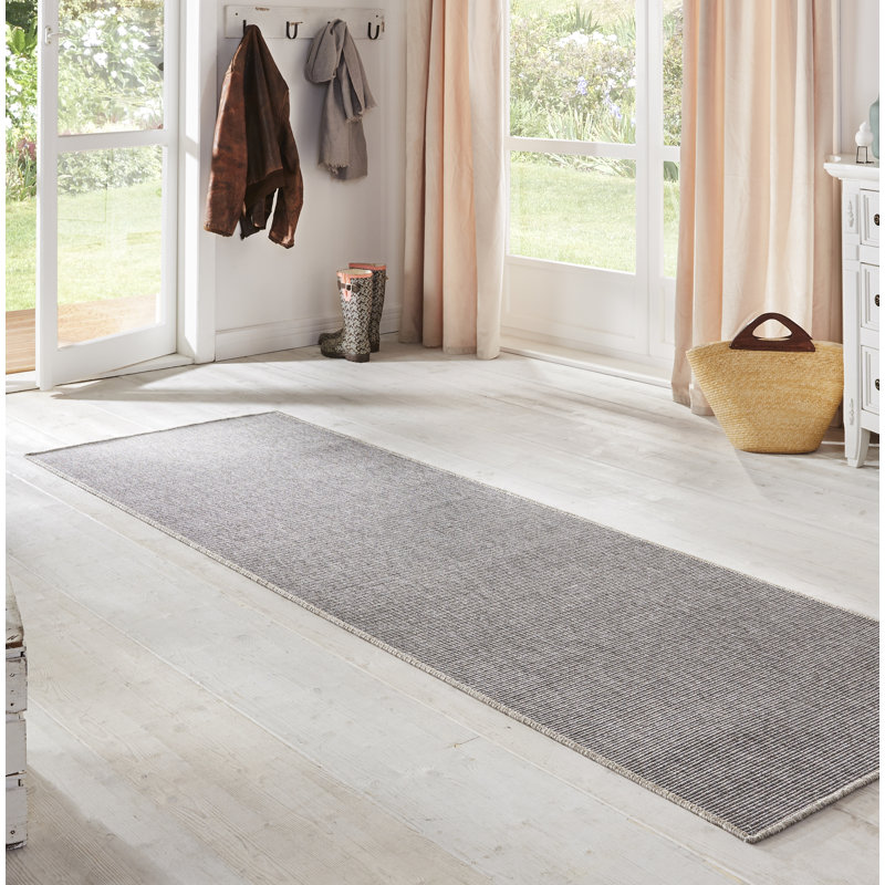 Nature Flatweave Silver/Grey Rug, Runner 80 x 450cm