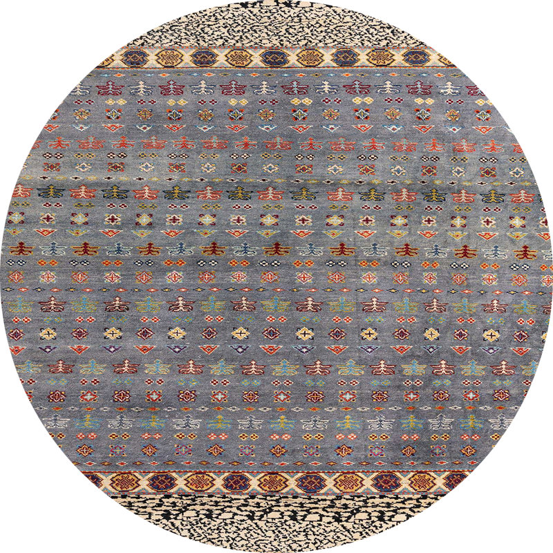 Abstract Indoor Rug, Round 8'