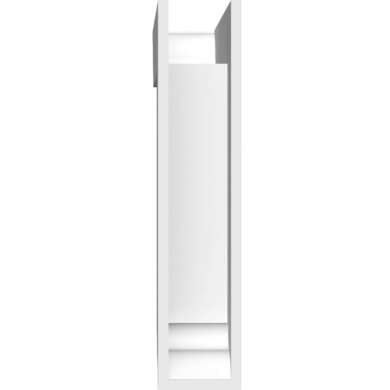 Support standard en PVC de qualité architecturale avec extrémités traditionnelles, H 14 po x l 3 po x P 12 po