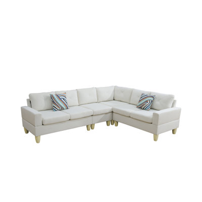 5-seater L-shaped  Sectional Sofa, U-shaped Modular Sofa For Living Room Furniture Sets,beige