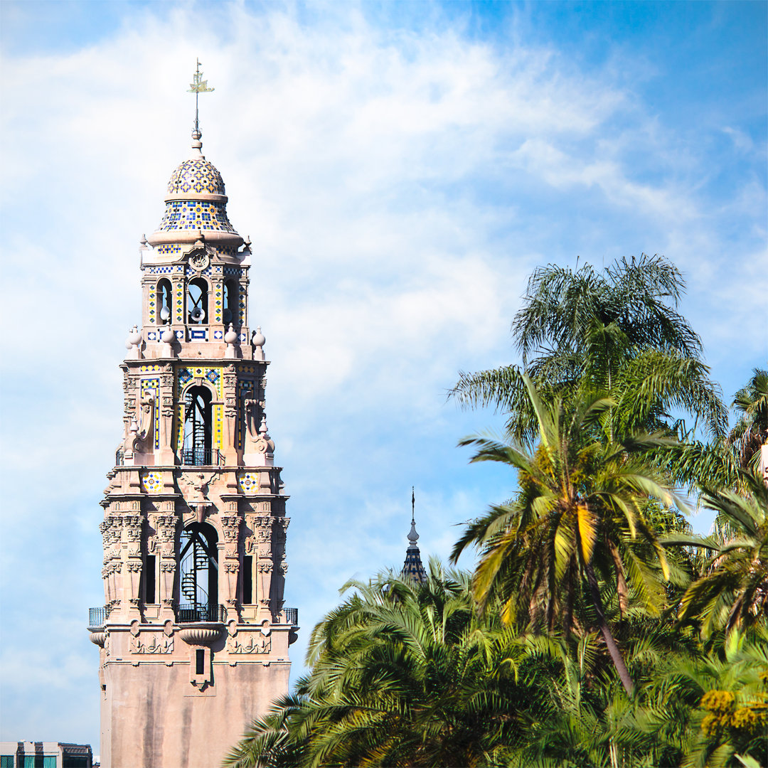 Leinwandbild San Diego'S Balboa Park Bell Tower von Dancestrokes