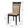 Norise Side Chair in Cappuccino and Tan