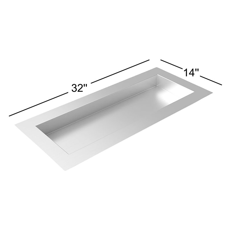 Geo Series Metal Planter Box, Stainless Steel