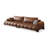 Brown Genuine Leather Modular Sofa