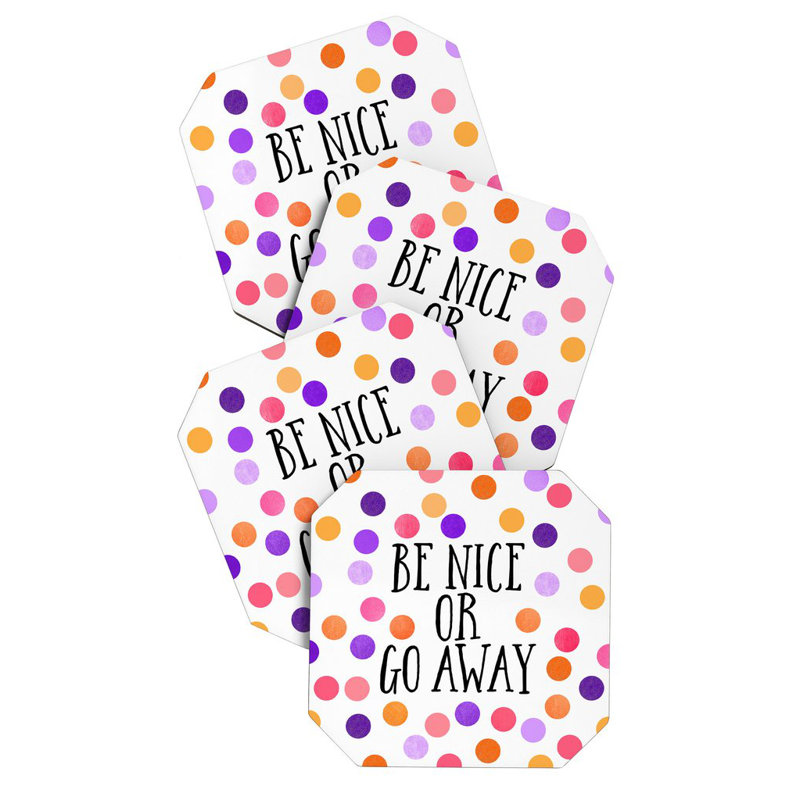 Sous-verre elisabeth fredriksson be nice ou be away
