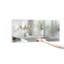 Miroir de salle de bain DEL à DEL, miroir de meuble-lavabo 59 x 30 po 8 000 K avec lumières, miroir de salle de bain étanche en alliage d'aluminium IP54 pour fixation murale, verre flotté CRI90