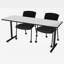 Maegan Rectangle 2 Person Training Table and Chair Set-721353612-721353614