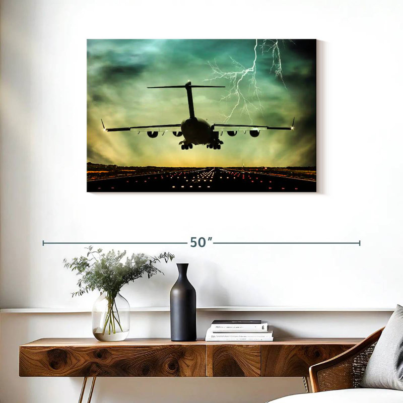 Mehar Last Flight Plane, 24" H x 36" W