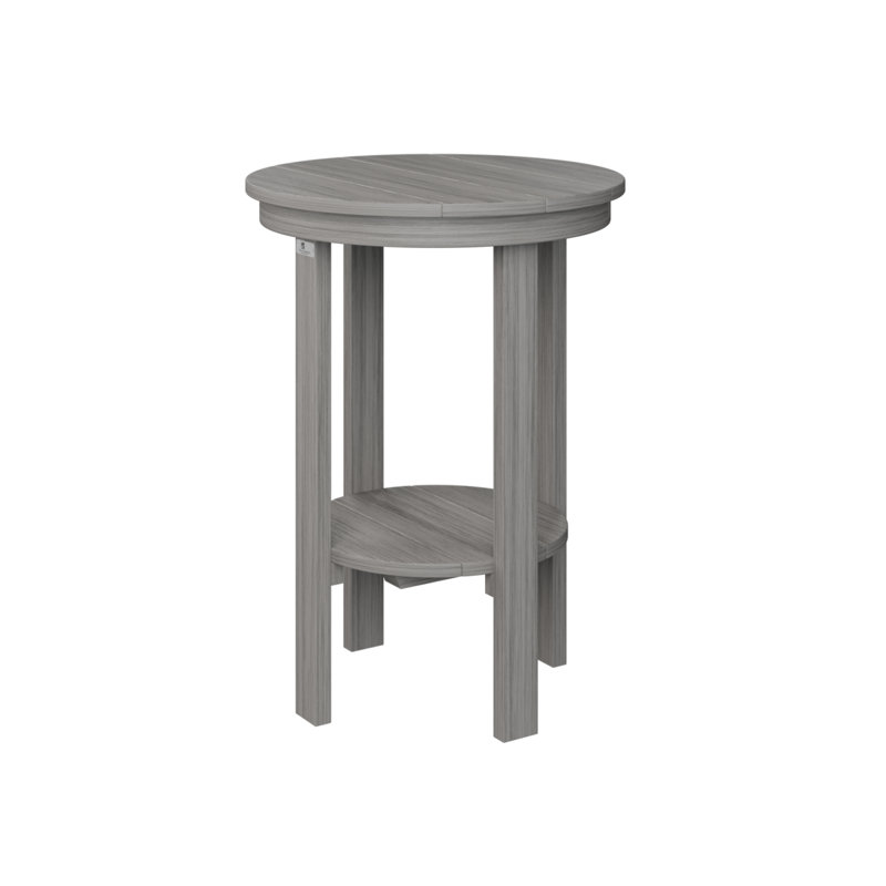 Berlin Gardens Natural Round End Counter Table, Driftwood Gray