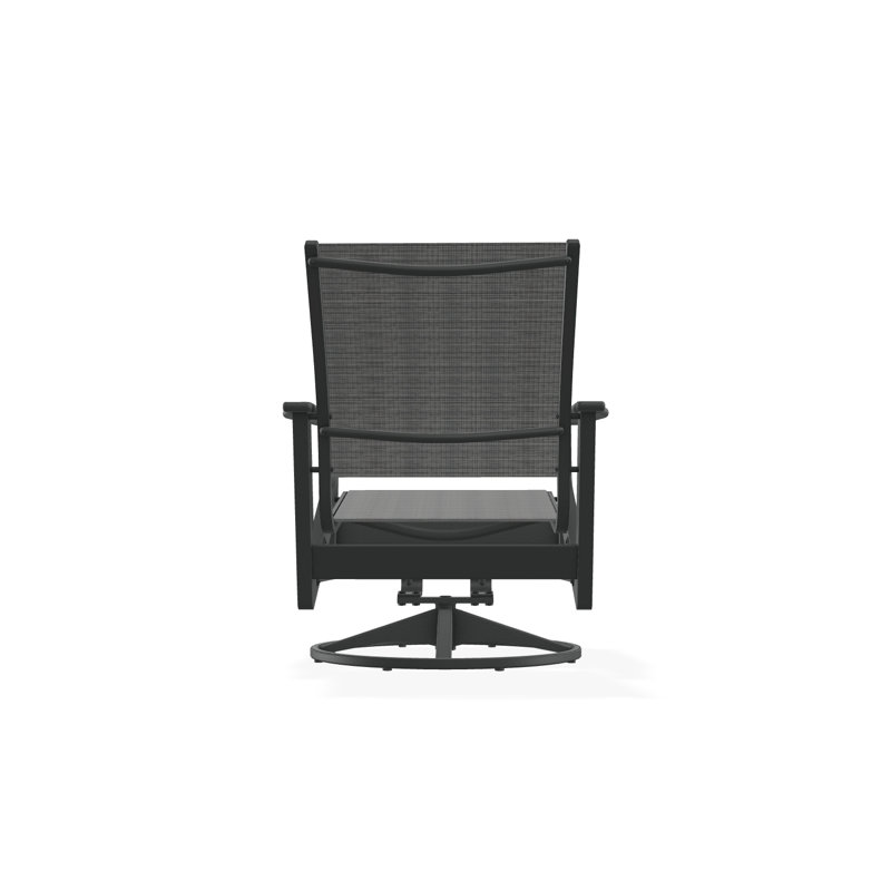 Wexler Outdoor Swivel Lounge Chair, Graphite, Destiny Steel