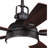 Aftin 52 in. Gold Stone Indoor Rod Mount Industrial Ceiling Fan with Reversible Dark Bronze-Mocha Blades, Dimmable Integrated LED Light Kit and Remote Control Included, 3 Speeds, White Glass Shade