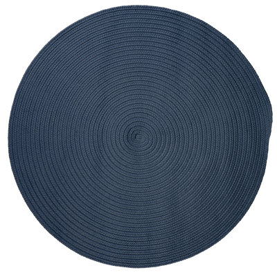 Tapis bleu tressé port royale Nolana