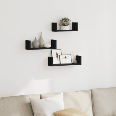Abdulkadir 3 Piece Solid Wood Floating Shelf Set