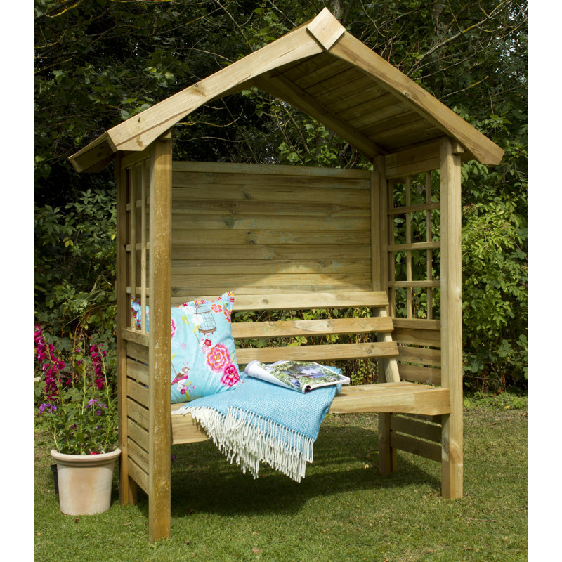 Solid Wood Pine Outdoor Bench